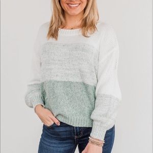 Miracle Fashion 💙 Knit Color-block Sweater